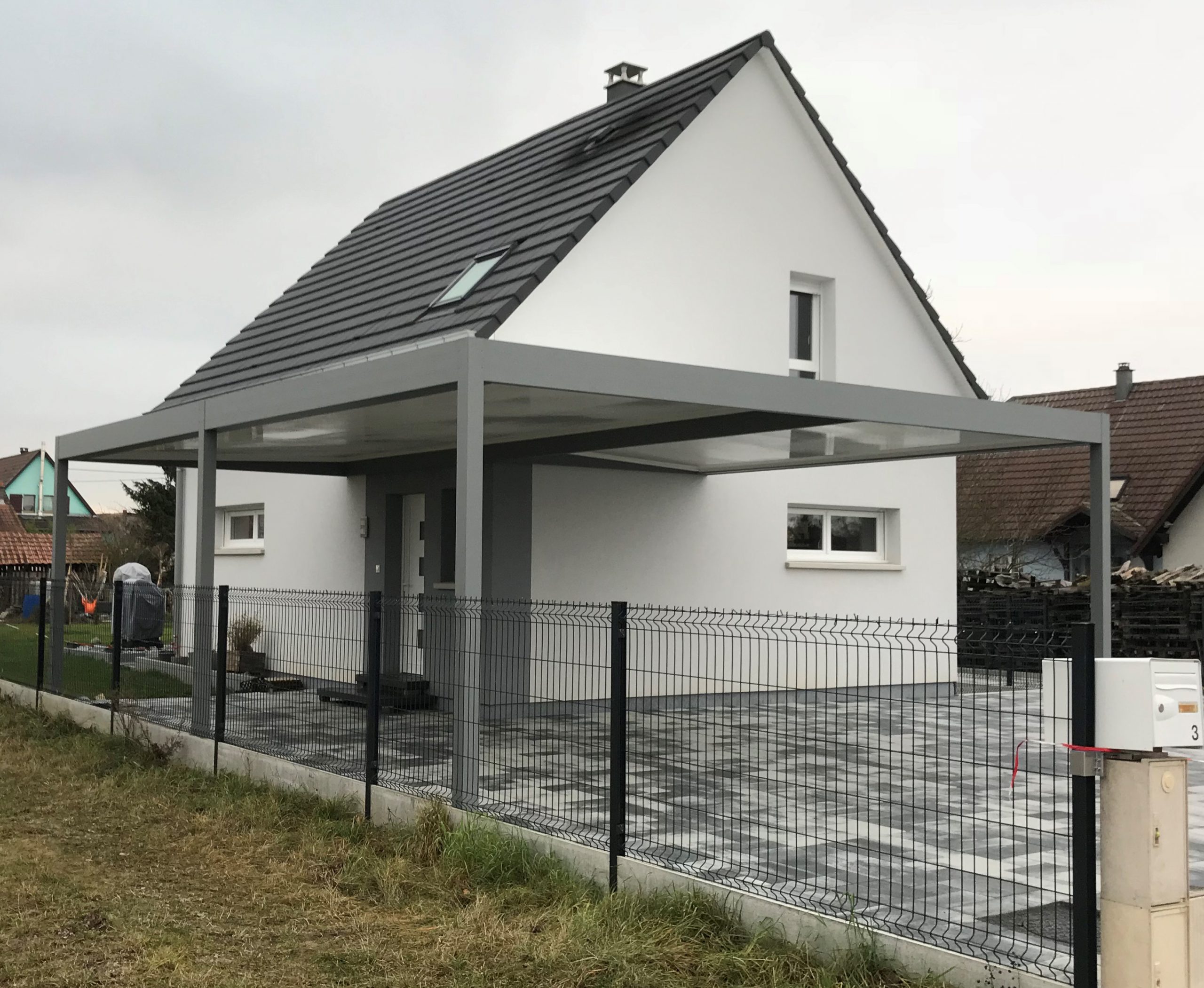 Carport thermotop avec bardage mélèze